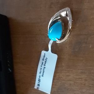 Pear shape Sleeping Beauty pendant